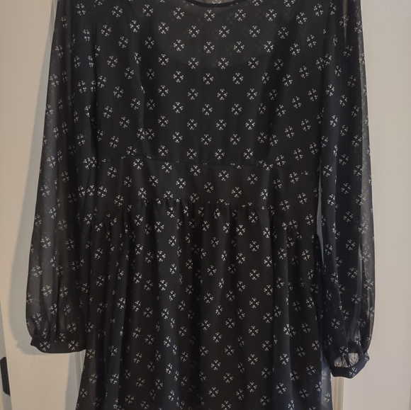Free People Baby Dee Black Sheer Mini Dress - Picture 6 of 15